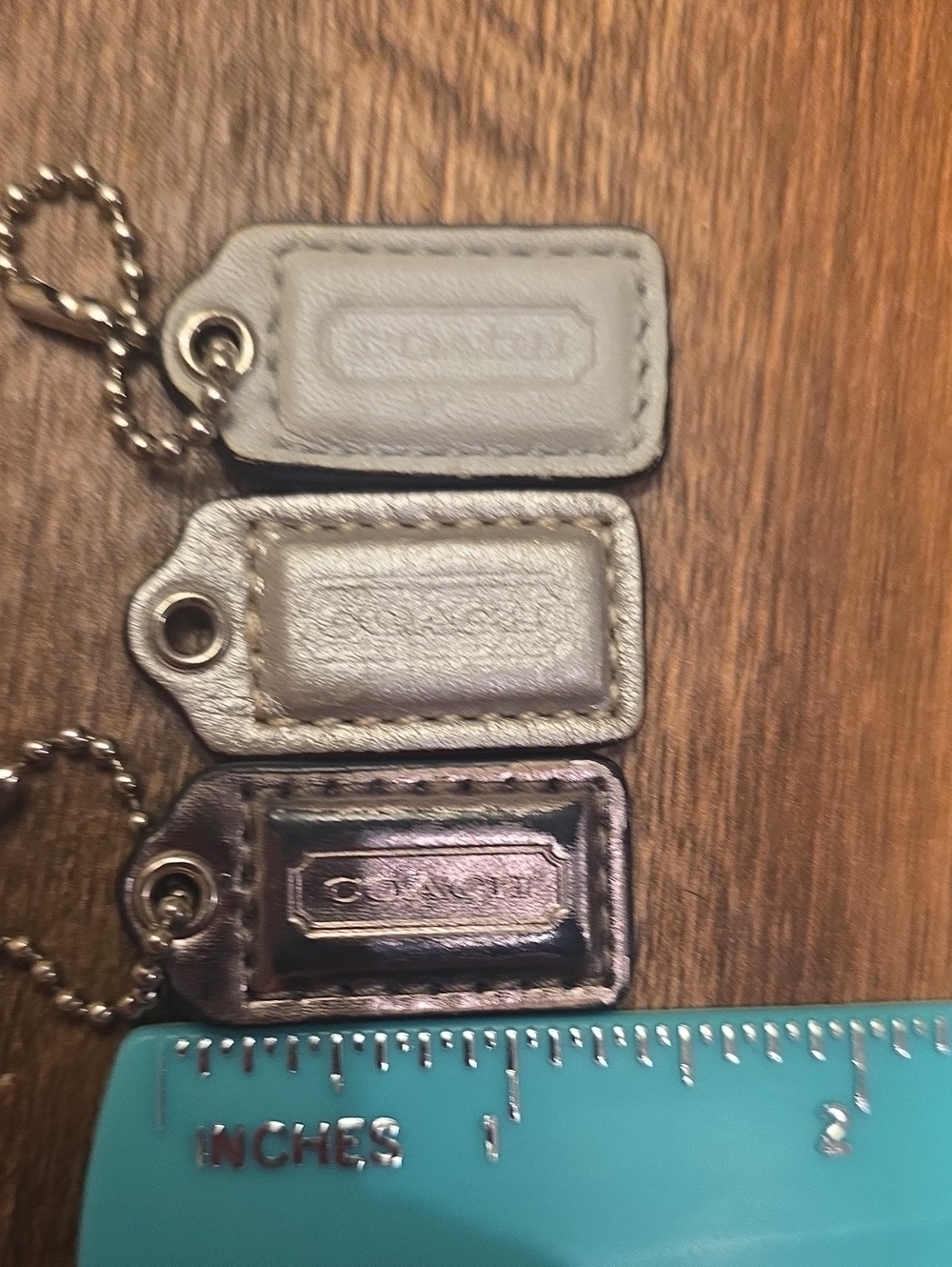 Coach 3 Mini Hangtags Y2k  Leather